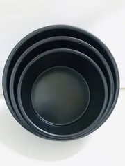 DTD18 - Khuôn Nhôm TRÒN ĐÚC Đế LIỀN CHỐNG DÍNH Đen - Size 7 inch/18cm