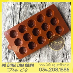 VN415 - Khuôn silicone vỉ Hoa 4 loại 15c NHỎ (14/2)