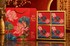 Hộp trung thu 4B (150-250gr) LIÊN HOA (ko nắp) 2026 - Lốc 10 bộ (DP26414)