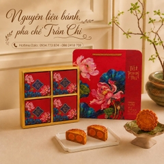 Hộp trung thu 4B (150-250gr) LIÊN HOA (ko nắp) 2026 - Lốc 10 bộ (DP26414)