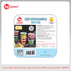 Hộp Tròn Đa Năng 550ml Hofaco - Lốc 5c (HNT.550)