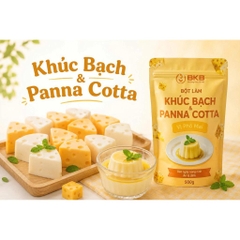 Bột làm Khúc Bạch, Panna Cotta Vị PHÔ MAI BKB - Gói 500gr