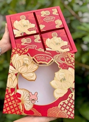 Hộp trung thu 4B (150-250gr) KIM LIÊN Đỏ (ko nắp) 2026 - Lốc 10 bộ (NV26415)