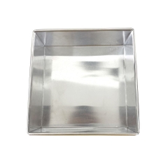Khuôn Nhôm VUÔNG Đế LIỀN - Size 22cm (cao 8cm) (VL22)
