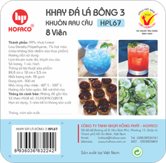 Khay Đá Nhựa Lá Bông 3 8c Hofaco (HPL67)