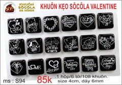 Khuôn chocolate in hình NP 94 - Hộp mỏng, nhỏ, lớn