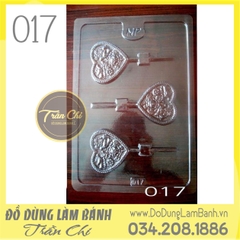 Khuôn nhựa Chocolate NP - 017 (Cây tim hoa hồng)