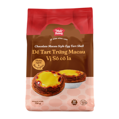 Đế bánh Tart Trứng MACAU vị SOCOLA Nhất Hương - Bịch 750gr (30 đế)
