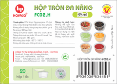 Hộp Tròn Đa Năng 35ml Hofaco - Lốc 20c (FC01.H)