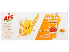 Bánh Quy AFC Cracker vị LÚA MÌ - Hộp 172gr (8 gói x 21.5gr)