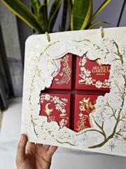 Hộp trung thu 4B (150-250gr) NGUYỆT HOA VIÊN ĐỎ (ko nắp) 2026 - Lốc 10 bộ (NV26406)