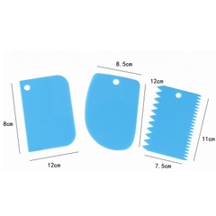 Bộ 3 miếng cắt vét Bột, chà láng, răng cưa 1 MÀU (BT0555)