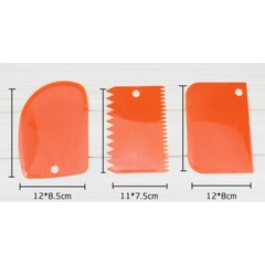 Bộ 3 miếng cắt vét Bột, chà láng, răng cưa 1 MÀU (BT0555)