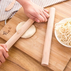 CGT283 - Cây lăn cán bột gỗ TRÒN TRƠN - Size 28x3cm