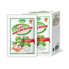 Bột Rau Câu DỪA Rovin Hoàng Yến - HỘP (12 gói x 10gr)