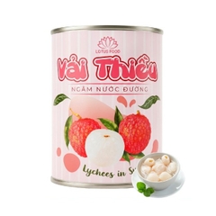 Vải Ngâm tem Hồng LOTUS FOOD - Lon 560gr