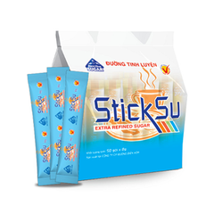 Đường QUE tinh luyện STICKSU  - Bịch 50 gói x 6gr (MÀU BAO NGẪU NHIÊN)