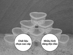 Khuôn Bánh FLAN TIM Hofaco - Lốc 10c (HPB106)