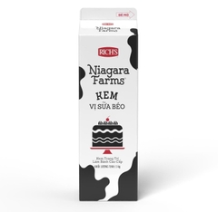 RICH - Kem Topping NIAGARA FARM ĐEN vị sữa béo Cao Cấp - Hộp 1kg