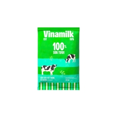 Sữa tươi tiệt trùng Vinamilk 100% CÓ ĐƯỜNG - Gói 220ml