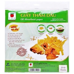 Giấy Thấm Dầu THP 24x25cm - Xấp 20 tờ
