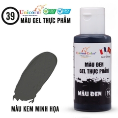 D39 - Màu GEL Unicorn 28gr - Màu Đen