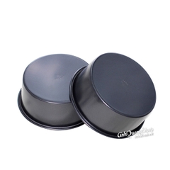 DTD18 - Khuôn Nhôm TRÒN ĐÚC Đế LIỀN CHỐNG DÍNH Đen - Size 7 inch/18cm