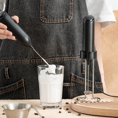 Máy đánh tạo bọt Cafe sạc Điện có giá đỡ kết hợp với Sạc KJBQ-10 (KO BẢO HÀNH) 
