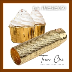 CNV50 - Ly CUPCAKE tròn NHŨ VÀNG tròn Lớn 7x5x3.5cm - Lốc 47-50c (31/5)
