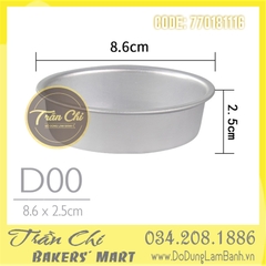 Khuôn nhôm đúc OVAL trắng - D00 (8.6x2.5cm) (Updated 11/21)
