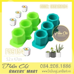 Khuôn silicone vỉ LY, CHẬU 3D 3c lớn (F59154)