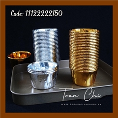 CNB50 - Ly CUPCAKE tròn NHŨ BẠC tròn Lớn 7x5x3.5cm - Lốc 47-50c (31/5)