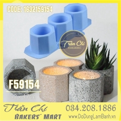 Khuôn silicone vỉ LY, CHẬU 3D 3c lớn (F59154)