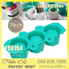 Khuôn silicone vỉ LY, CHẬU 3D 3c lớn (F59154)