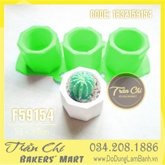 Khuôn silicone vỉ LY, CHẬU 3D 3c lớn (F59154)