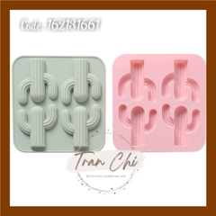 VT1635 - Khuôn silicone vỉ Xương rồng 3 nhánh 4c (18/11)