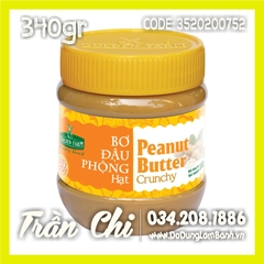 Bơ đậu phộng HẠT Golden Farm - Hủ 340gr (Updated 10/21)