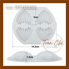 VT1251 - Khuôn silicone vỉ Trái Tim SỌC 4c (18/11)