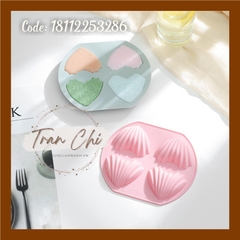 VT1251 - Khuôn silicone vỉ Trái Tim SỌC 4c (18/11)