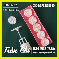 Khuôn TTLX 50gr - 06 mặt TRÒN (Cúc, Sen, Sakura, Hoa các loại) (5021.6812)