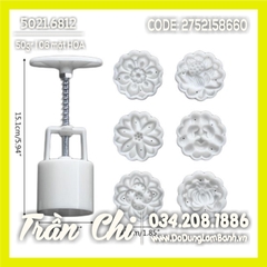 Khuôn TTLX 50gr - 06 mặt TRÒN (Cúc, Sen, Sakura, Hoa các loại) (5021.6812)