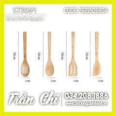 Bộ dụng cụ GỖ 4 món - 30x6cm (KT3064)