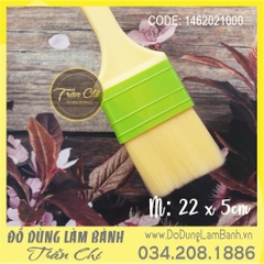 BT2250 - Chổi quét XANH LÁ cán vàng - Size TRUNG - 22x5cm (5/4)