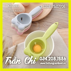 TLG88 - Dụng cụ tách lòng trứng GẤU SẮC MÀU PASTEL nhựa lúa mạch (24/6)