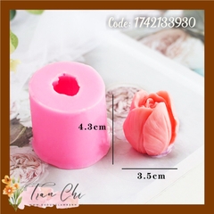 SF3136 - Khuôn silicone Hoa TULIP - Size NHỎ (5.2x4.7cm) (1/11)