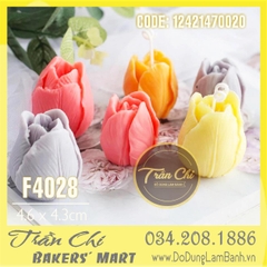 Khuôn silicone Hoa TULIP - Size LỚN (5.5x5.5cm) (F4028)