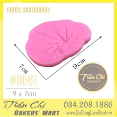 Khuôn silicone VÂN lá sen NGHIÊNG (V0041)