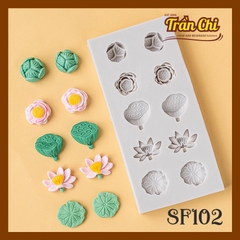 Khuôn silicone Chủ Đề Hoa SEN nhí đủ loại 10c NEW (SF102)