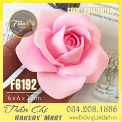 Khuôn silicone hoa HỒNG cánh mỏng BẦU TRÒN (F6192)