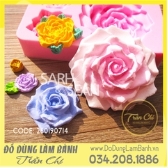 Khuôn silicone hoa Hồng đủ loại size 5c